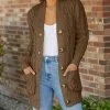 Lily | Brown Cable-Knit Pocket Cardigan - Women