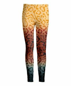 Lily | Rust & Navy Leopard Leggings - Plus