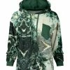 Lily | Green & Mint Marble Chest-Pocket Hoodie - Women