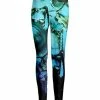 Lily | Blue & Black Marbled Leggings - Plus