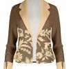 Lily | Brown & Beige Floral Open Blazer - Women