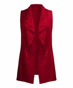 Lily | Red Velvet Vest - Plus