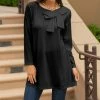 Lily | Black Bow-Accent Tunic - Women & Plus