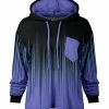 Lily | Lavender & Black Abstract Pocket Hoodie - Women
