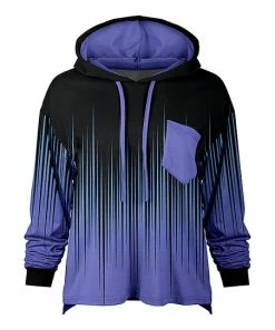 Lily | Lavender & Black Abstract Pocket Hoodie - Women