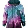Lily | Blue & Purple Abstract Pocket Hoodie - Women