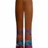 Lily | Rust & Pink Floral Paisley Bootcut Pants - Women