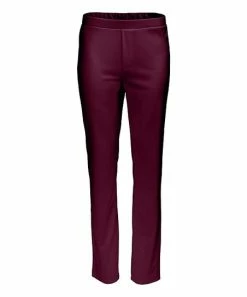 Lily | Wine Straight-Leg Pants - Women