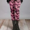 Lily | Rose & Black Camo Leggings - Women