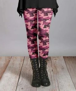 Lily | Rose & Black Camo Leggings - Women