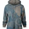 Lily | Blue & Brown Medallion Pocket Hoodie - Plus