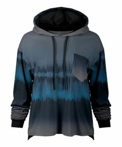 Lily | Blue & Gray Tie-Dye Pocket Hoodie - Plus