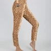 Lily | Brown & Beige Snake-Print Leggings - Women