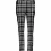 Lily | Black & Gray Plaid Straight-Leg Pants - Women