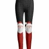 Lily | Red & Black Polka Dot Santa Leggings - Plus