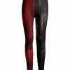 Lily | Black & Red Abstract Leggings - Women