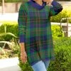 Lily | Green & Navy Plaid Cowl Neck Tunic - Women