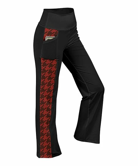 Lily | Black & Red Houndstooth Pocket Yoga Pants - Women 1 Lily | Black & Red Houndstooth Pocket Yoga Pants - Women