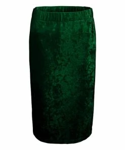 Lily | Green Velvet Pencil Skirt - Plus