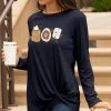 Lily | Navy & White Cocoa Cookie Marshmallow Twist-Hem Tunic - Women