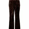Lily | Dark Brown Velvet Lounge Pants - Women