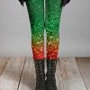 Lily | Green & Red Ombré Sparkle-Print Leggings - Women & Plus
