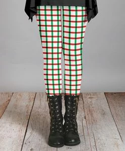 Lily | Red & Green Plaid Leggings - Women