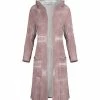 Lily | Rose & White Abstract Pocket Hooded Duster - Women