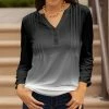 Lily | Gray Ombré Pleated Three-Quarter Sleeve Tunic - Women & Plus