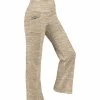 Lily | Beige & Cream Heather Knit-Print Pocket Yoga Pants - Women