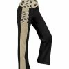 Lily | Black & Beige Leaves Pocket Yoga Pants - Women