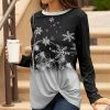 Lily | Black & White Snowflake Ombré Tie-Front Tunic - Women