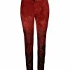 Lily | Red & Dark Red Ombré Velvet Skinny Pants - Women