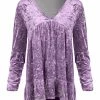 Lily | Lavender & White Velvet Tunic - Women & Plus