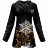 Lily | Black & Gold Snowflake Shawl-Collar Tunic - Women