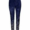 Lily | Blue & Gray Dots Velvet Skinny Pants - Plus