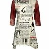 Lily | Cream & Red Music Note Sidetail Tunic - Women