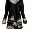 Lily | Black & Pink Floral Long-Sleeve Tunic - Women