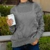 Lily | Gray Turtleneck Sweater - Plus