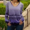 Lily | Lavender & Purple Ombré V-Neck Tunic - Women