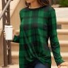 Lily | Green & Black Plaid Twist-Hem Tunic - Women & Plus