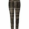 Lily | Brown & Mica Plaid Velvet Leggings - Women