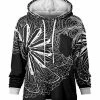 Lily | Black & Gray Floral Pocket Hoodie - Plus