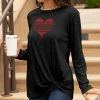 Lily | Black Heart Long-Sleeve Twist-Hem Tunic - Women