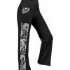 Lily | Black & Gray Floral Pocket Yoga Pants - Plus