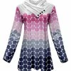 Lily | Pink & Purple Circles Button-Accent Cowl Neck Tunic - Plus