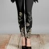 Lily | Black & Beige Floral Leggings - Women