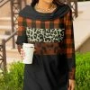 Lily | Brown & Black Buffalo Check & Animal-Print Cowl Neck Tunic - Plus