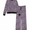 Lily | Black & Pink Leopard Loungewear Set - Plus