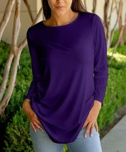 Lily | Purple Long-Sleeve Tunic - Women & Plus